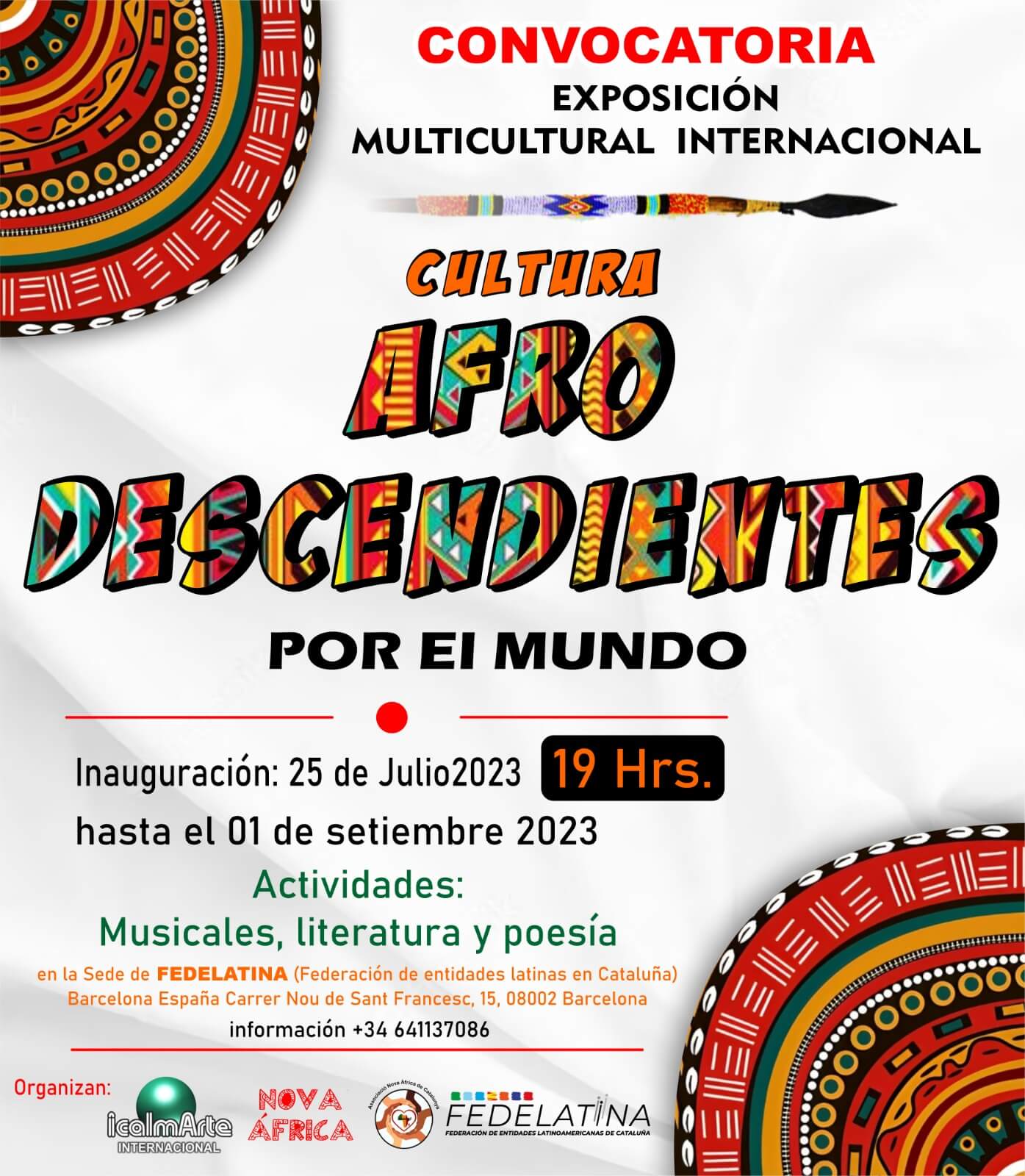 Cartel de la exposición artística
