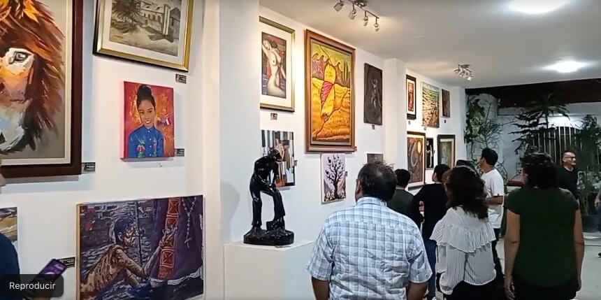 Vista de la galería de arte
