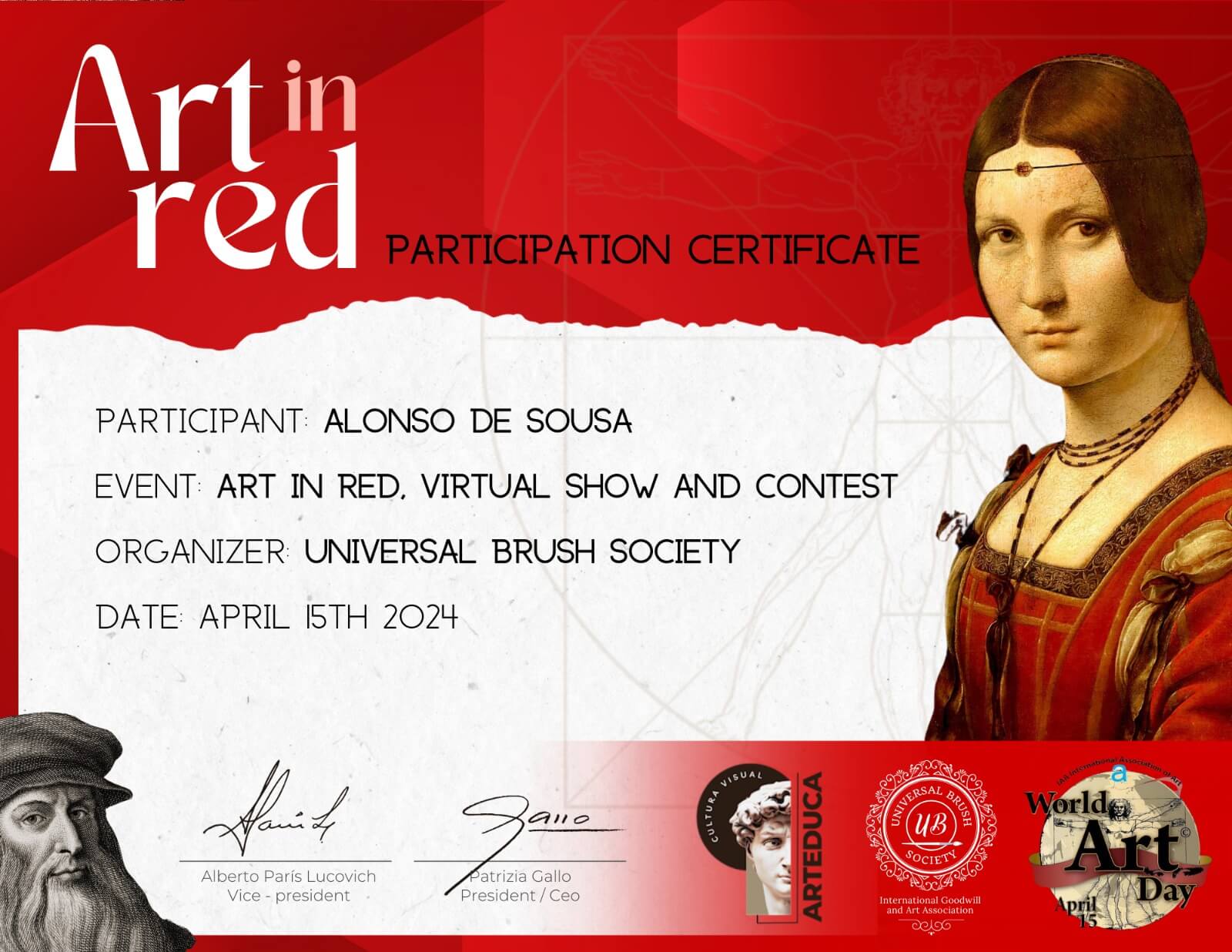 Certificado de participación